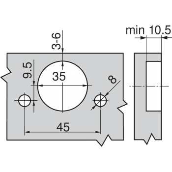 Zawias Blum 110' nakładany, zintegrowany blumotion, CLIP TOP, 71B3550